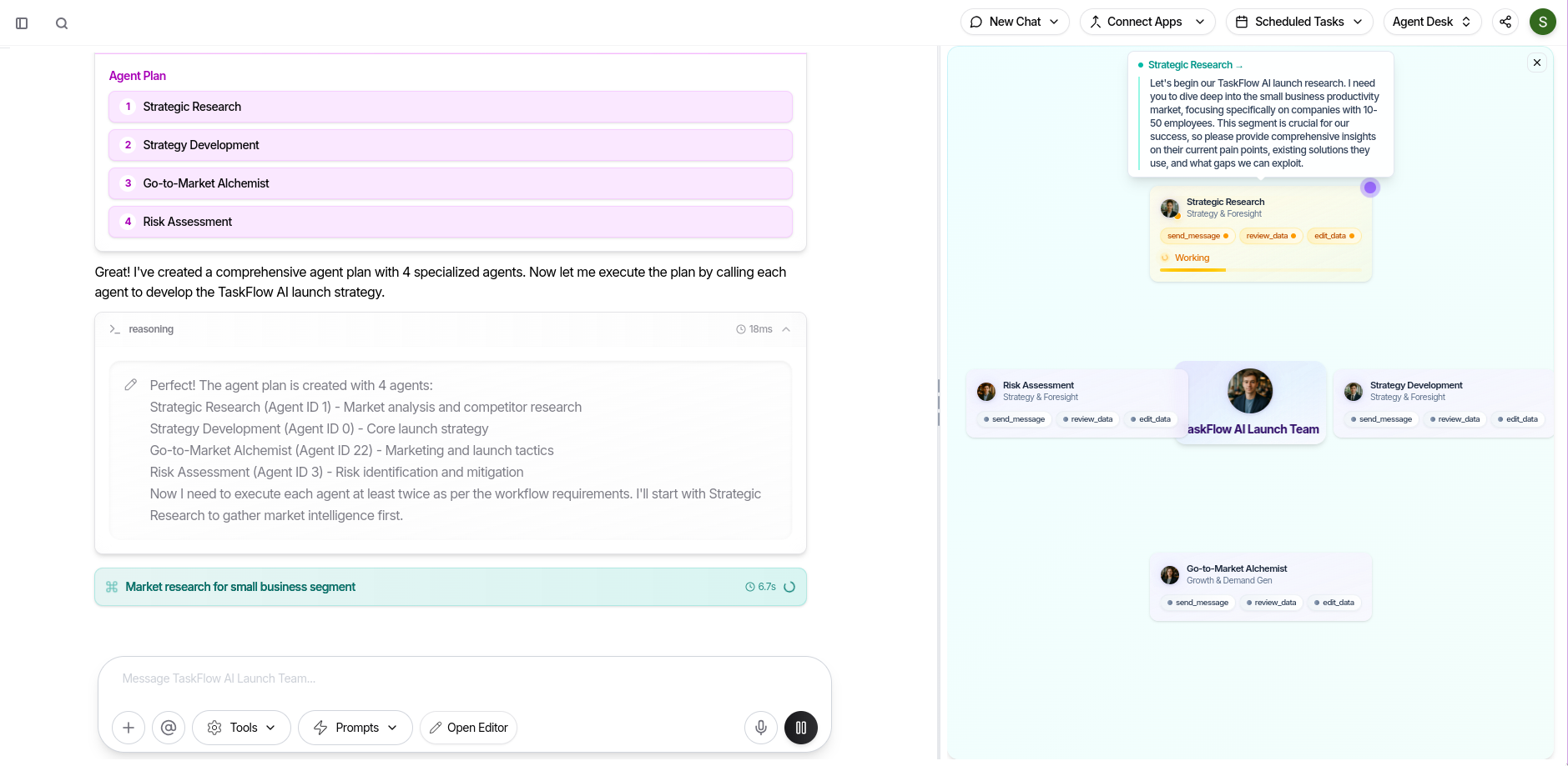 Agent Desk Interface