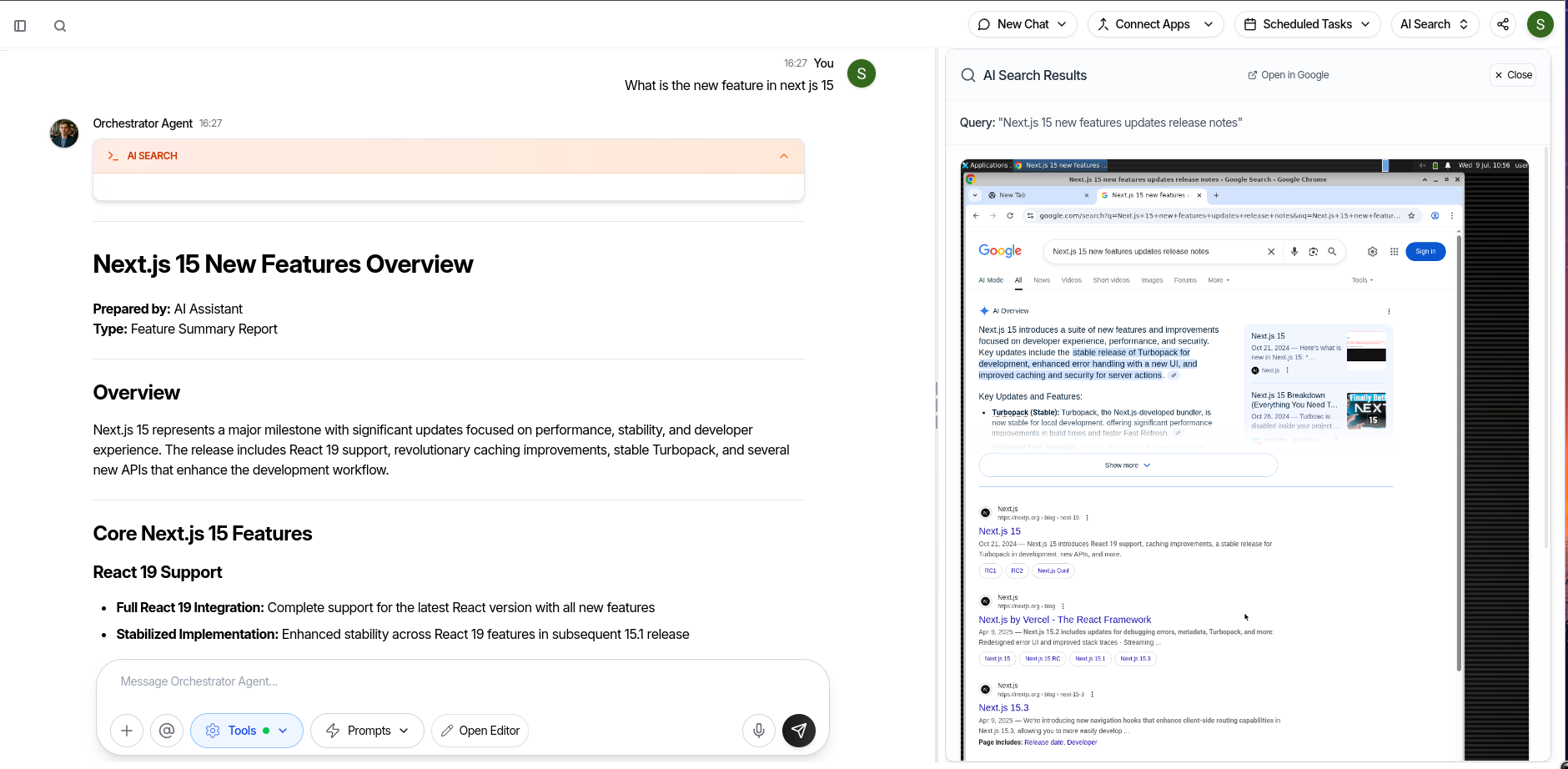 Knowledge Search Interface
