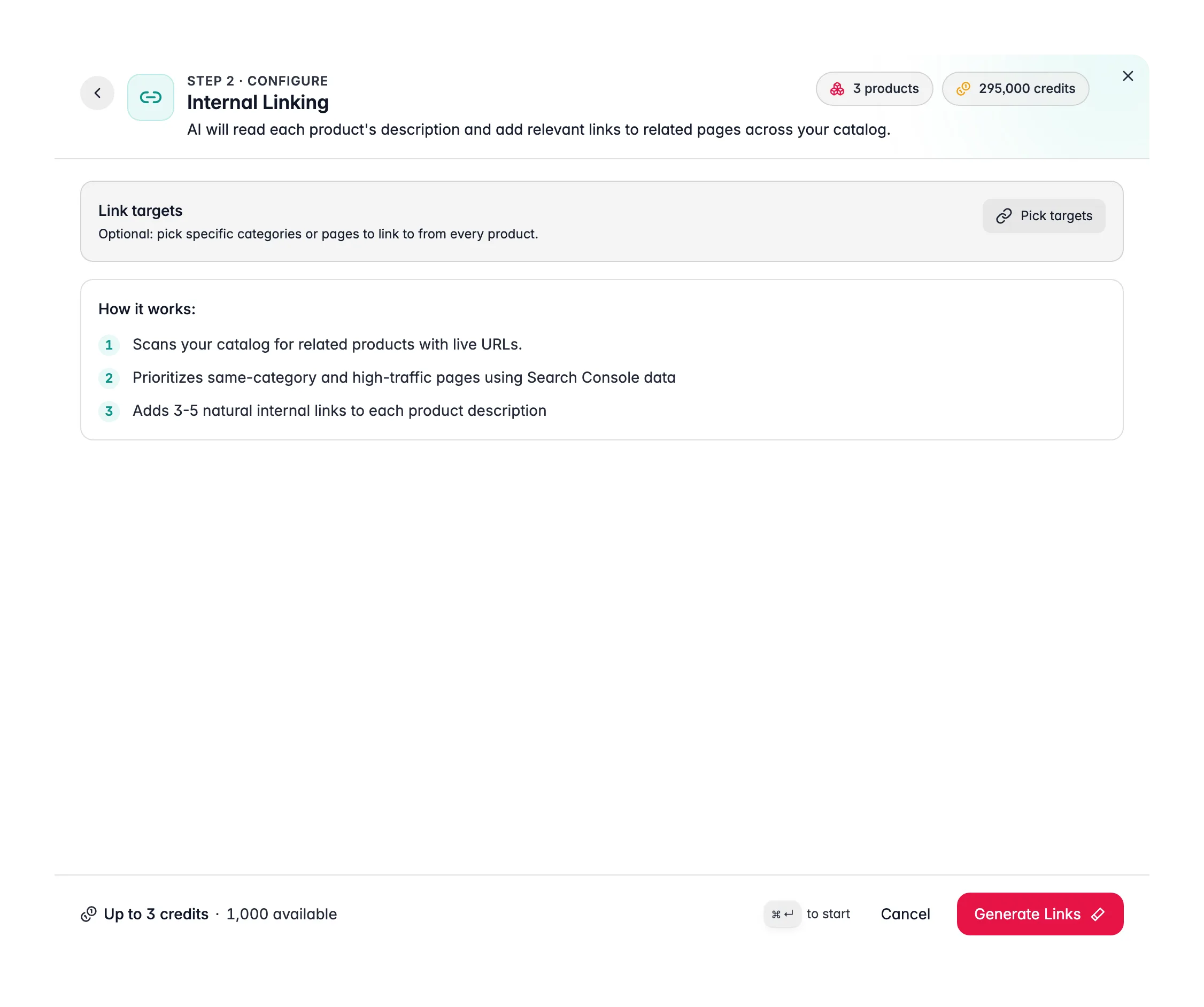 Internal Linking enrichment in WISEPIM, AI adds contextual links to product descriptions