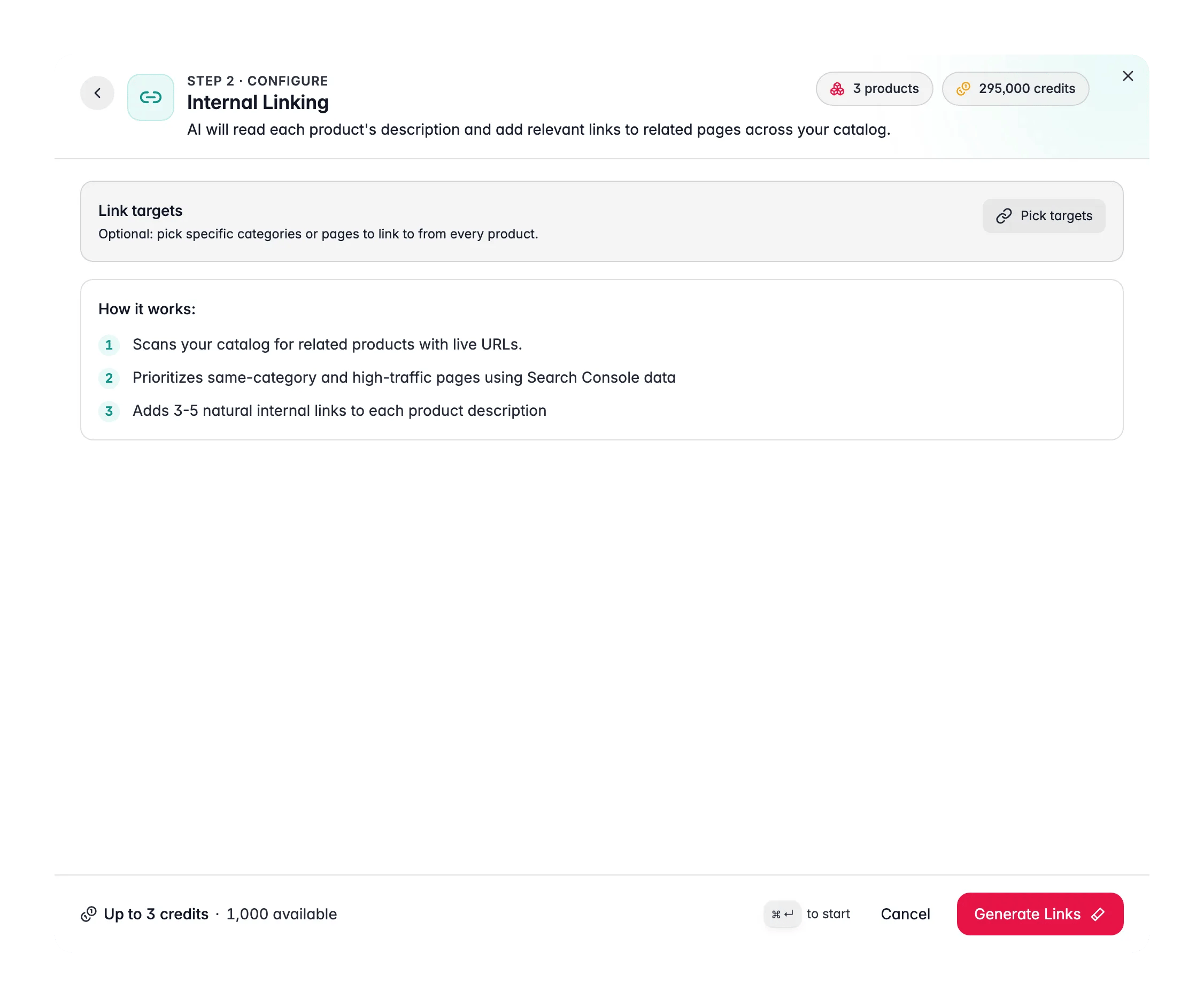 Internal Linking enrichment in WISEPIM, AI adds contextual links to product descriptions