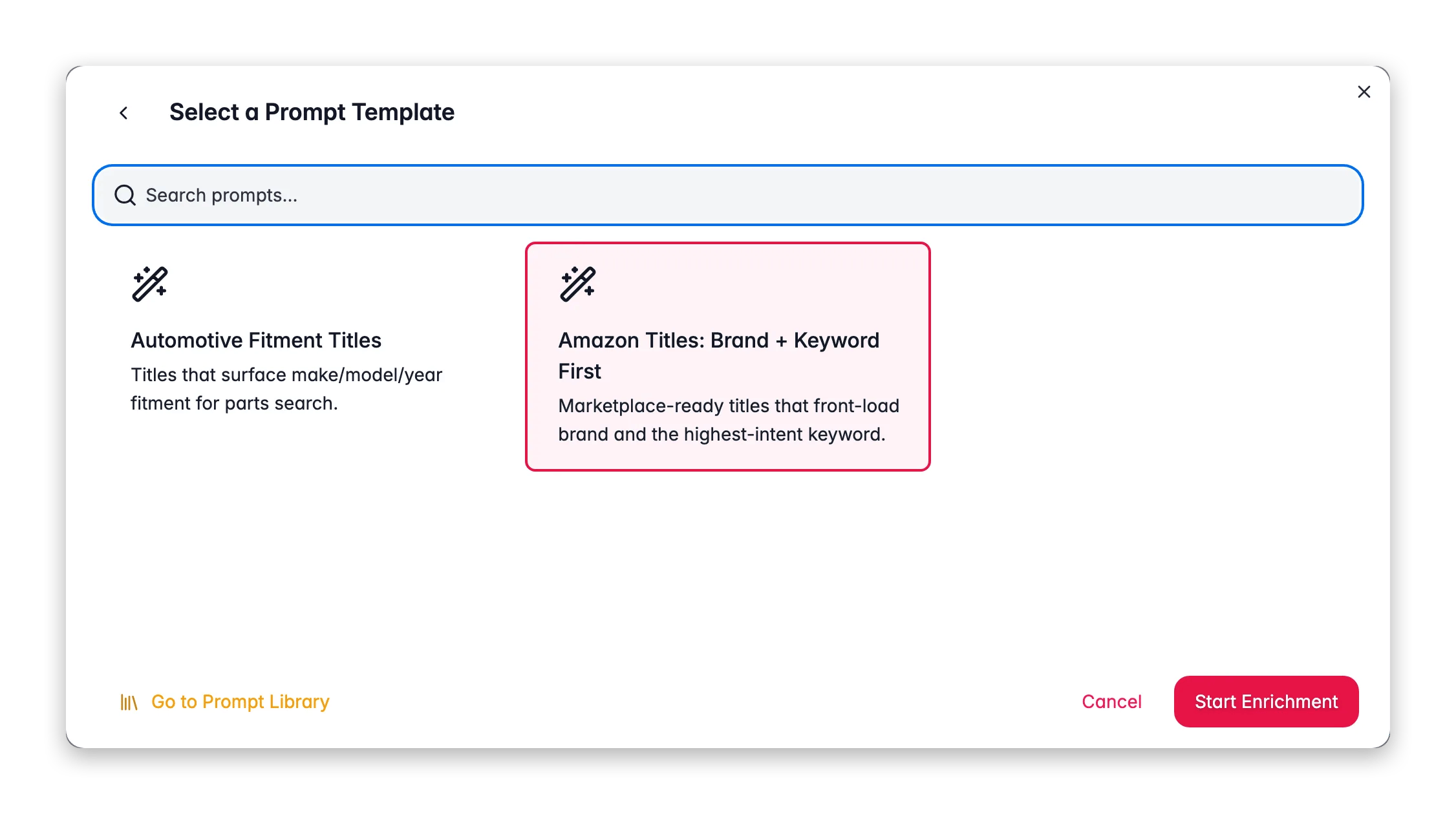 Enriching product titles with AI in WISEPIM