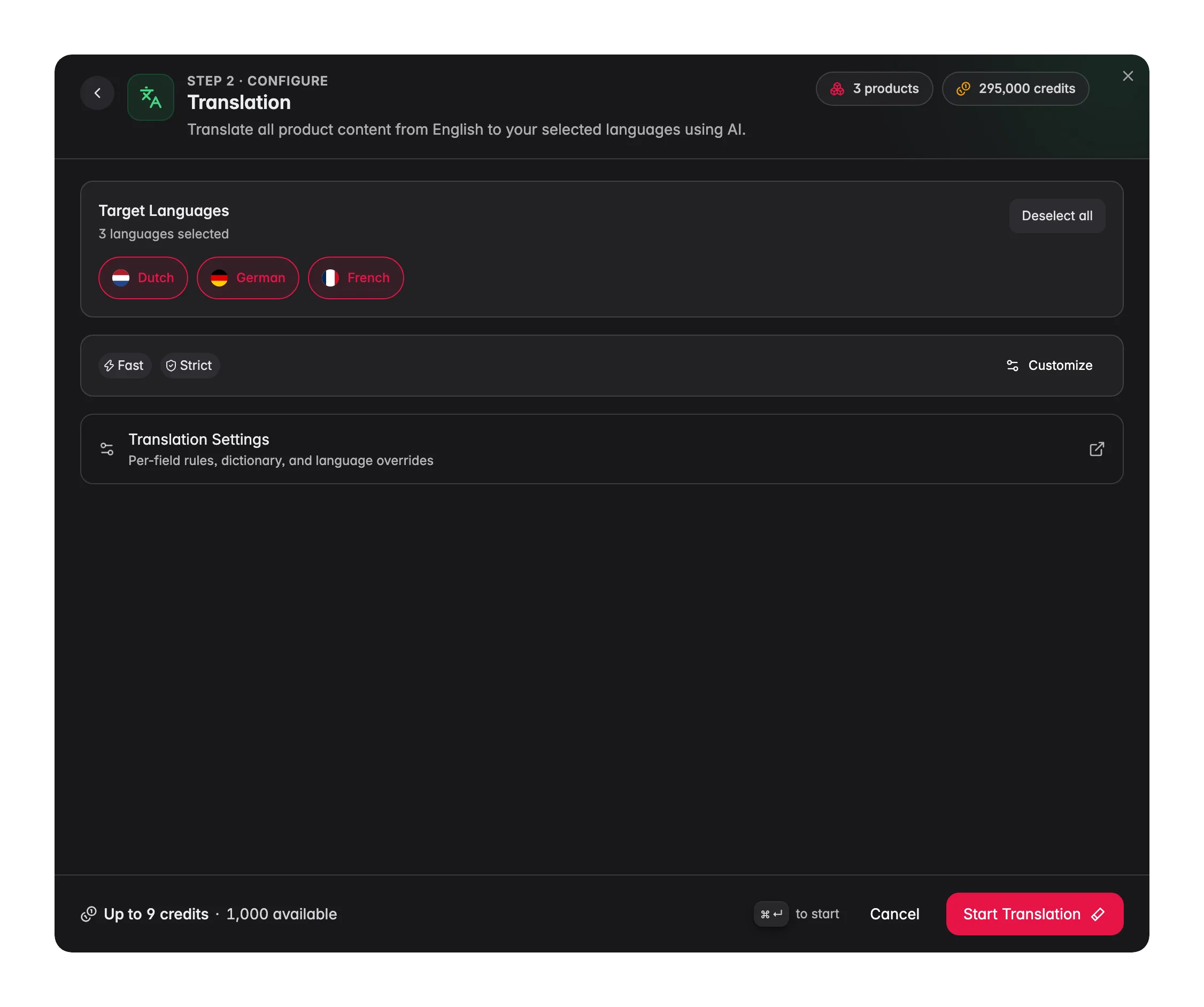 Enriching products with AI, translation in WISEPIM