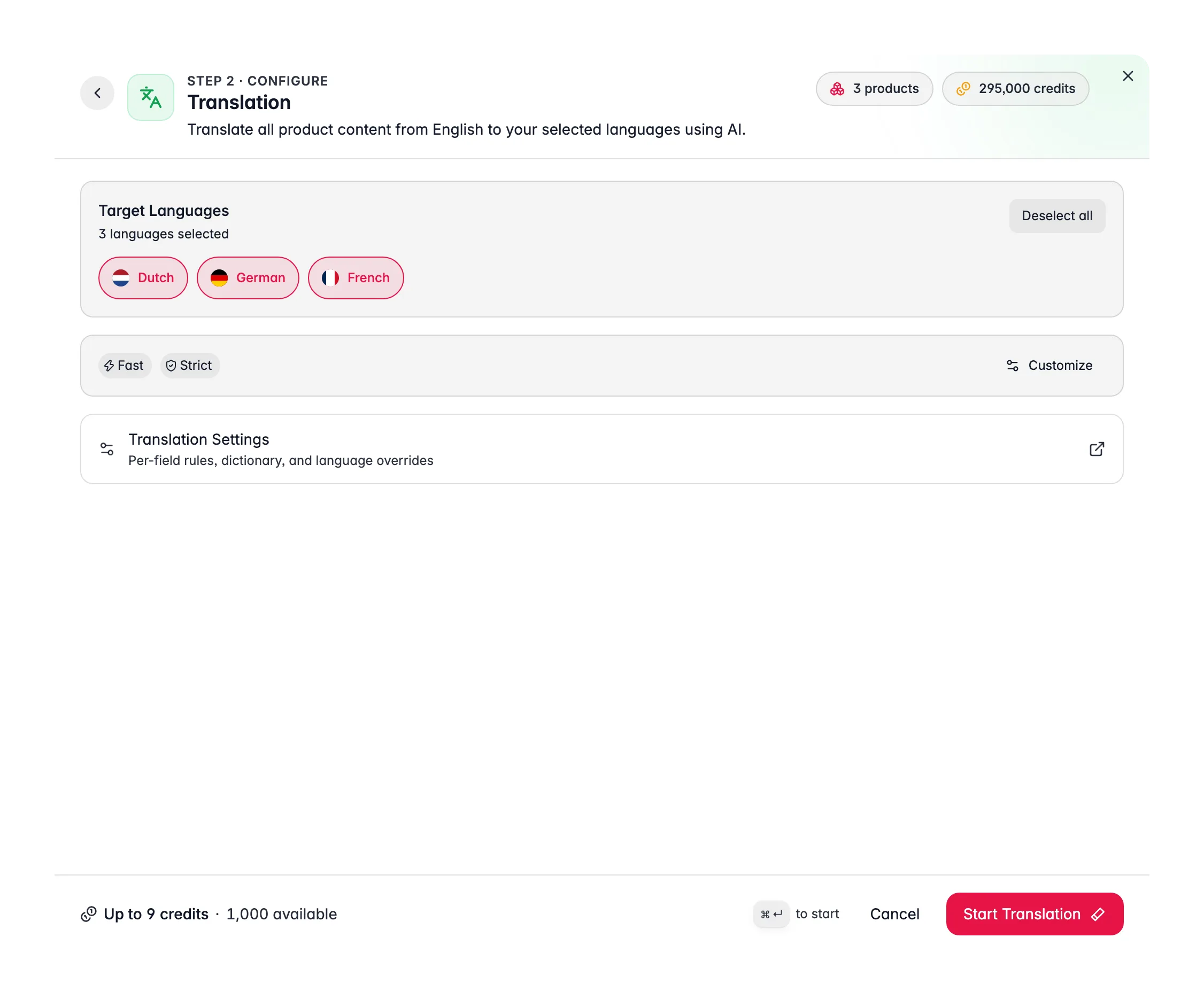 Enriching products with AI, translation in WISEPIM
