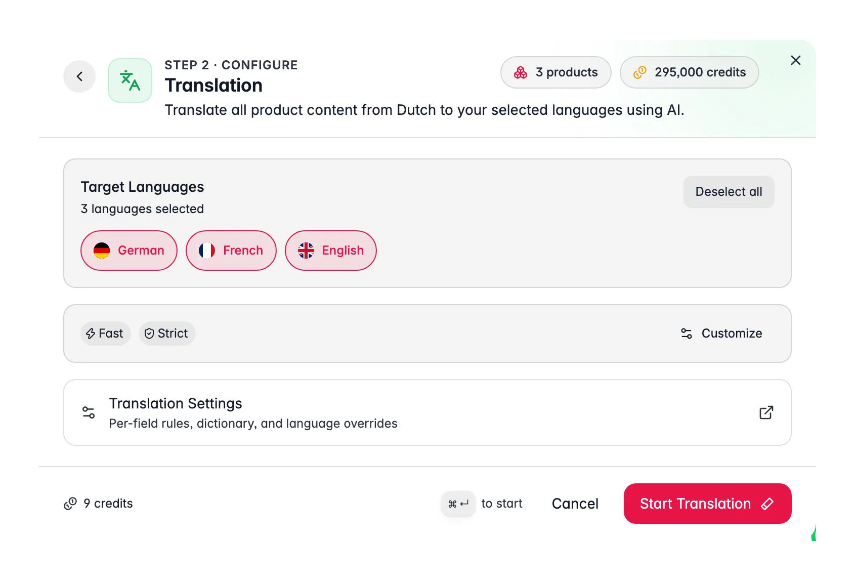 Enriching products with AI, translation in WISEPIM