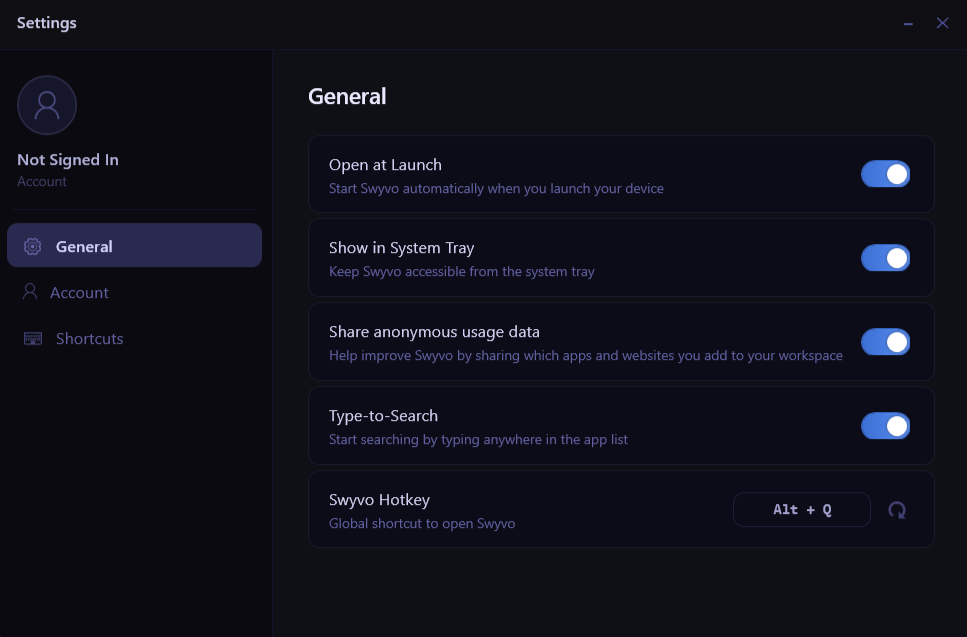 General Settings New