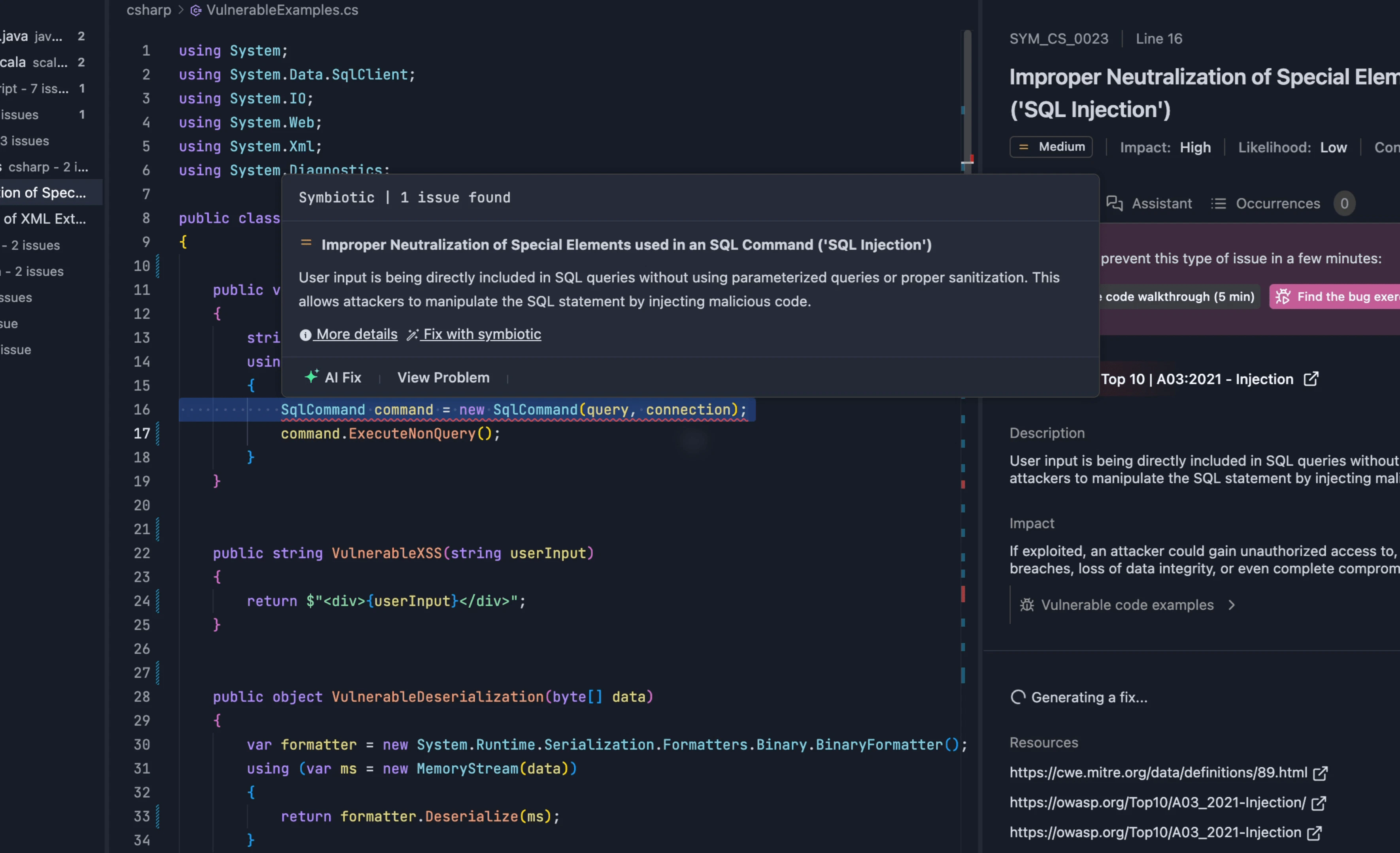 Extension Hover