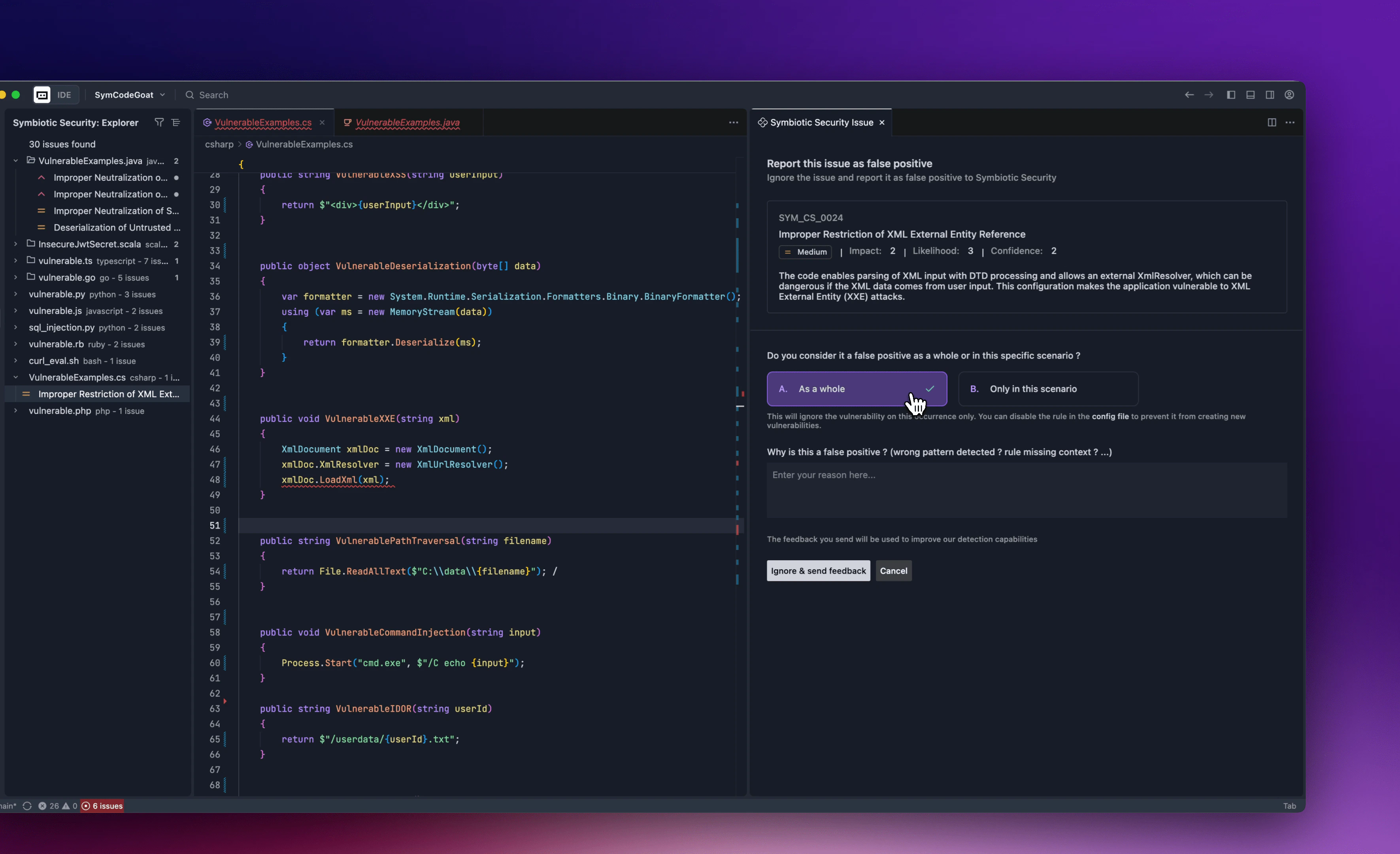 False Positive Report Pn