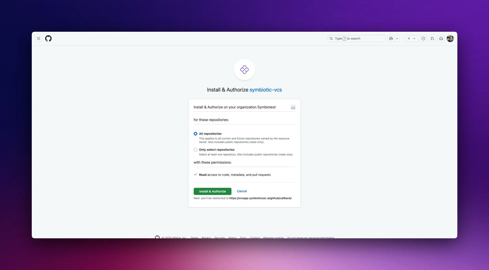Github Repo Choice Page Web