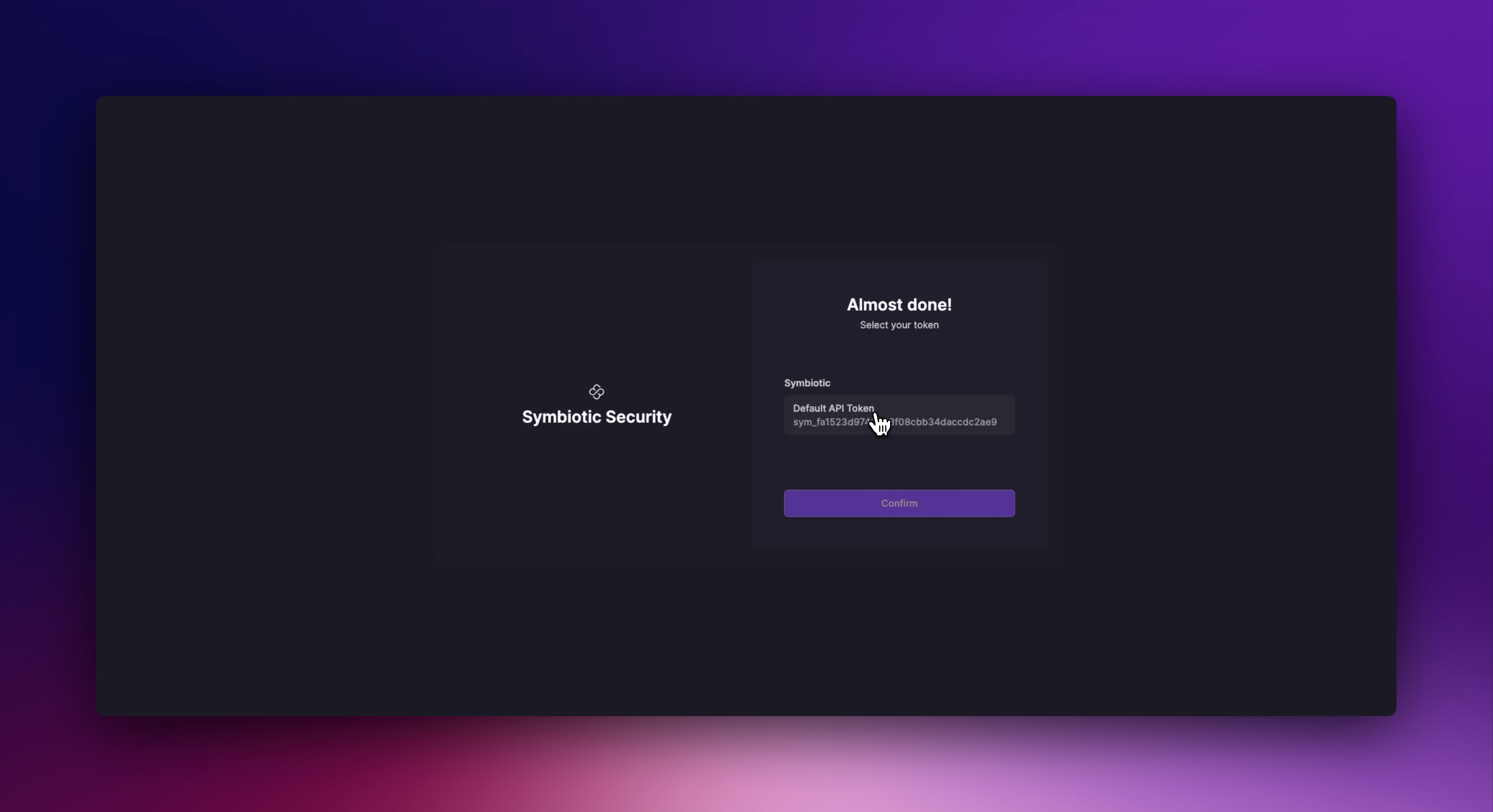 App Select Token Screen Pn