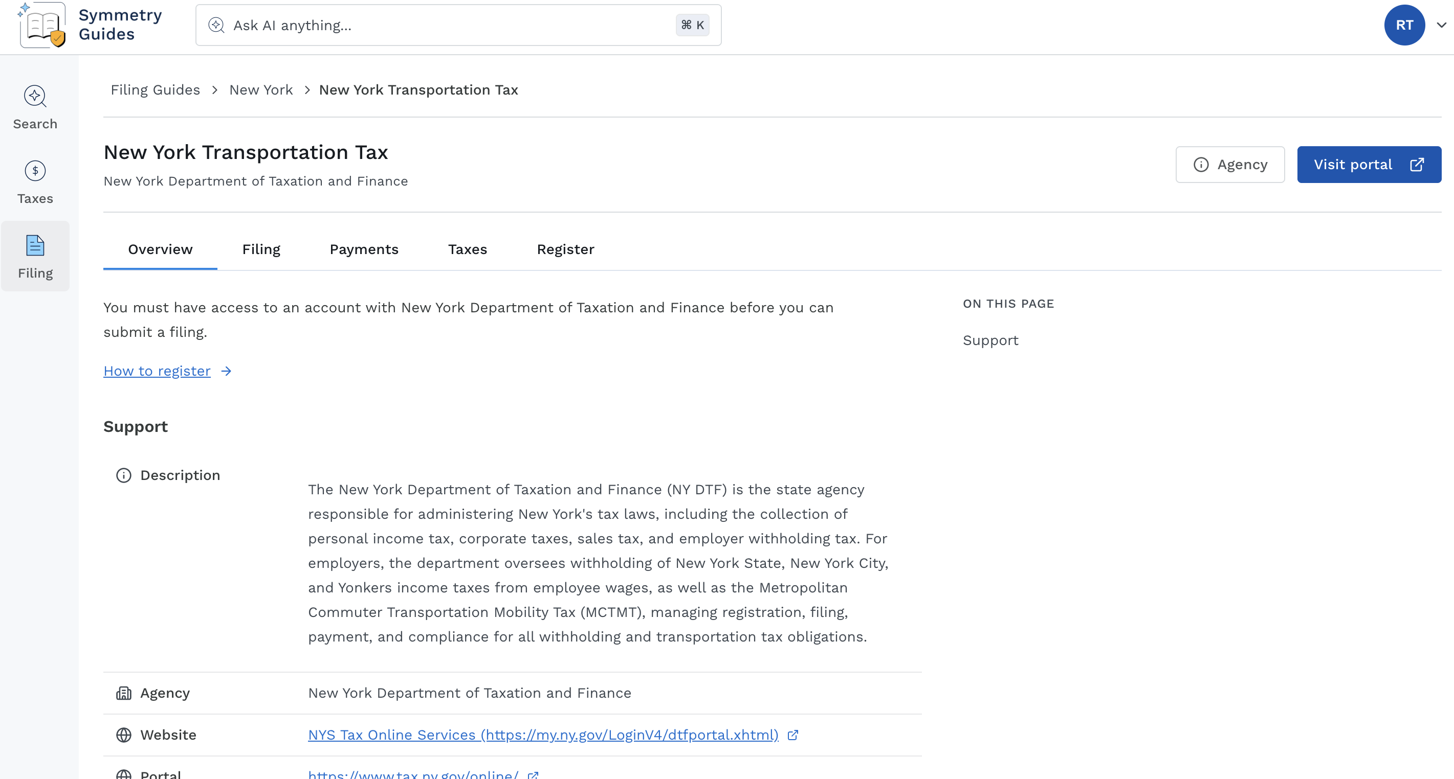 Filing tab after clicking into a specific row.png