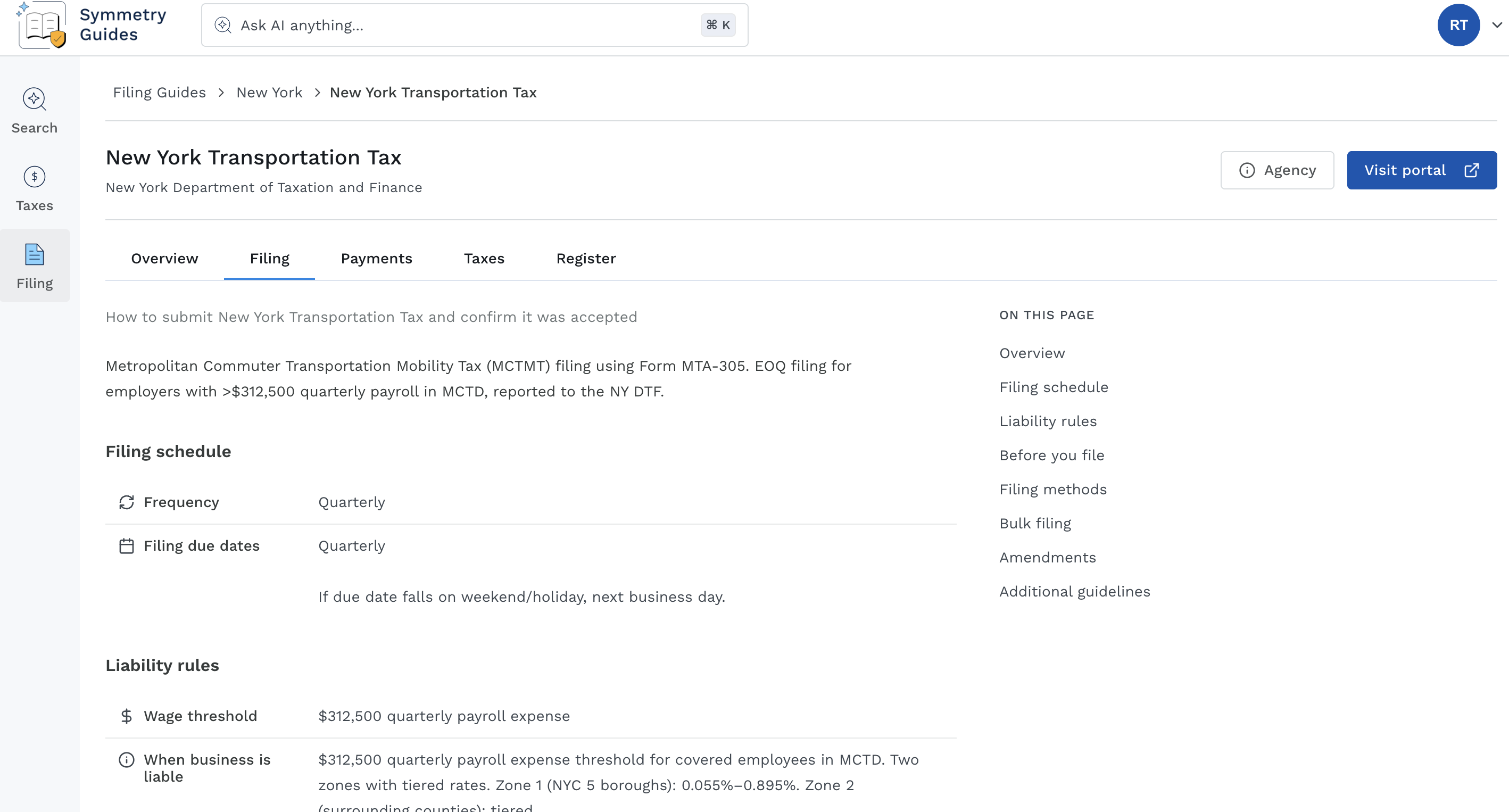 Filing tab for a specific tax program.png