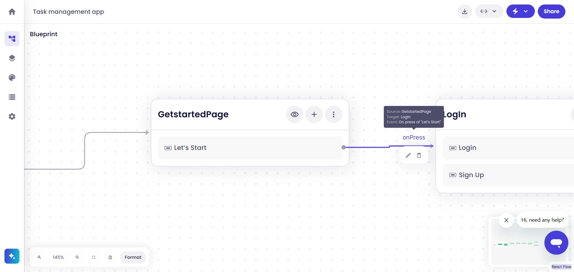 2 Screen Navigation Flow