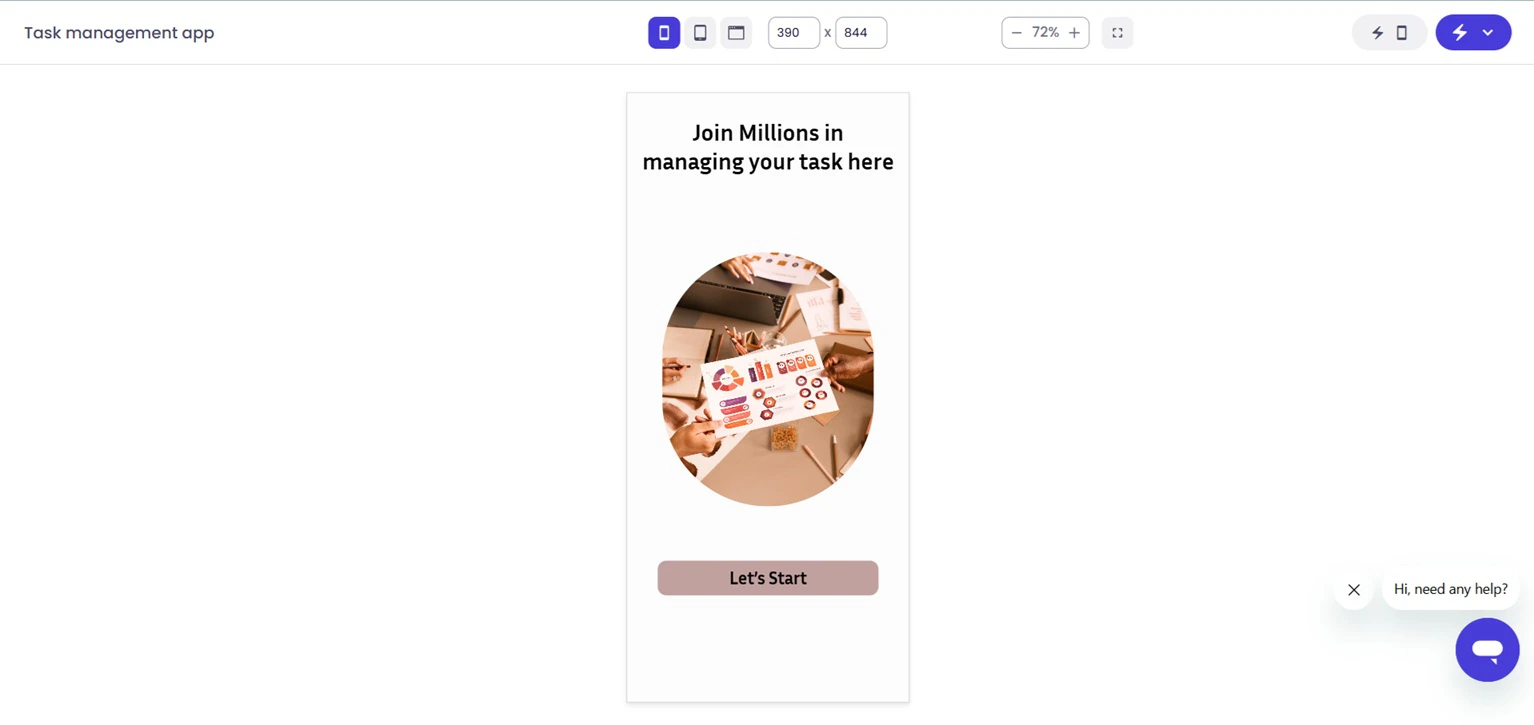 6 Successful application preview running in browser