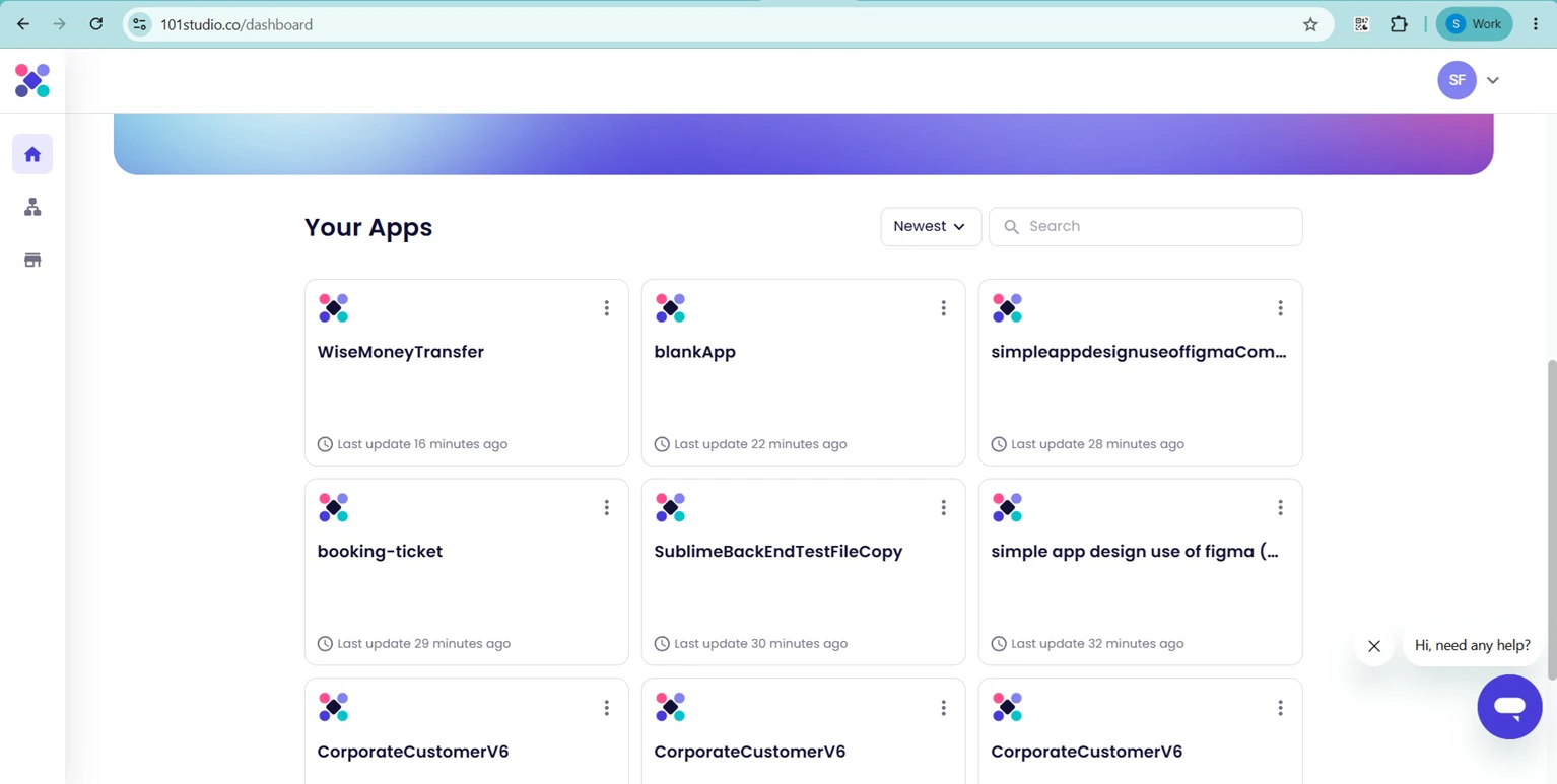 1 Projects dashboard