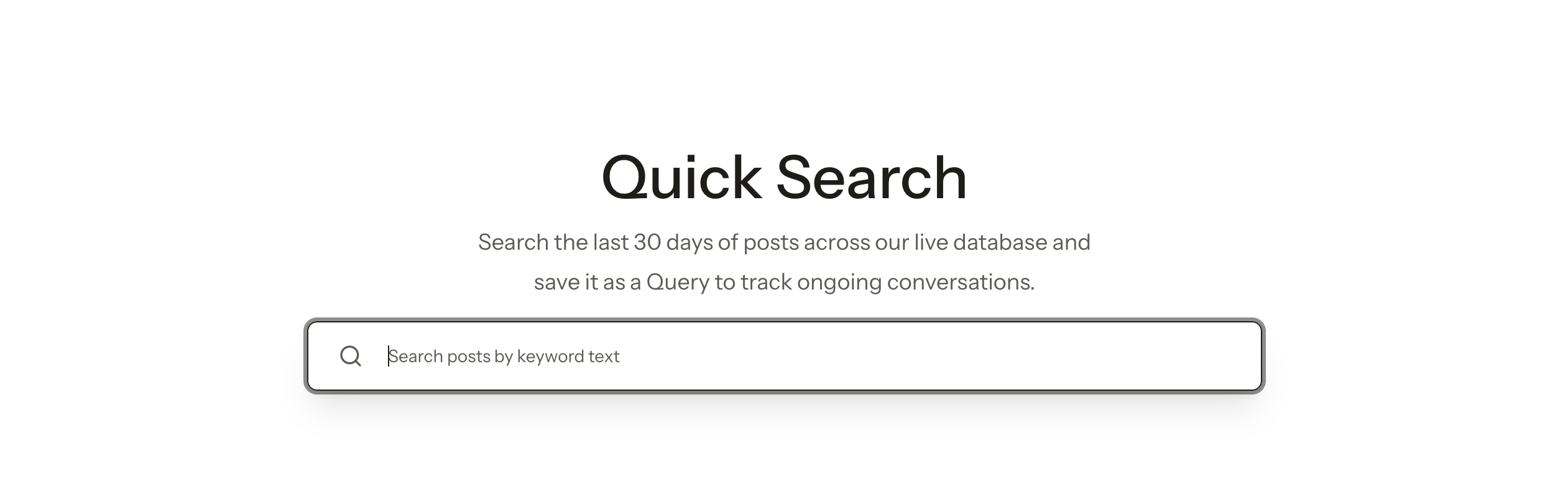 Quick search bar