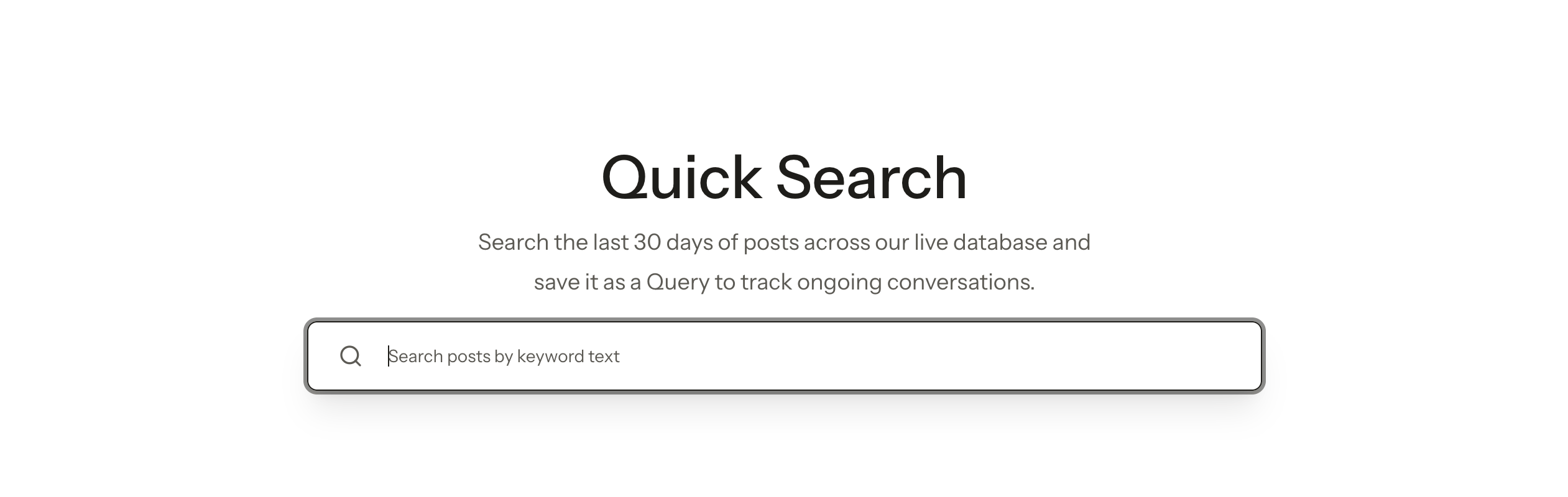 Quick search bar