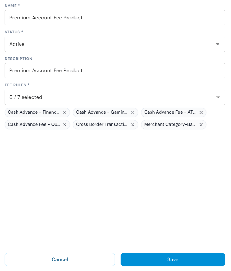 Fee Product