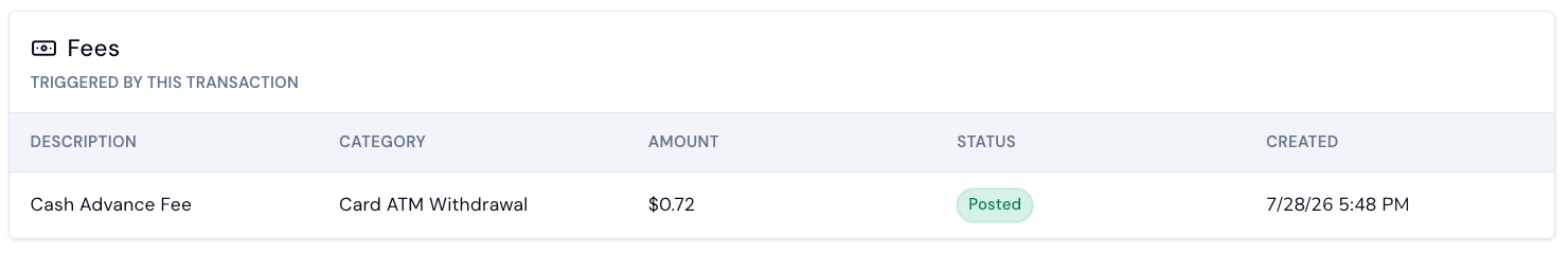 Fee Triggering Transaction