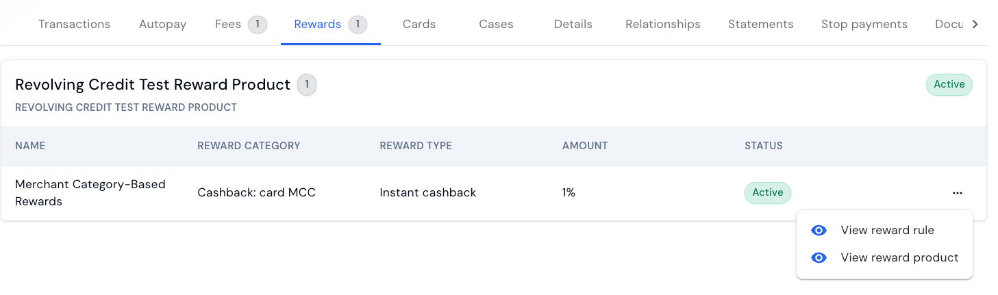 Rewards on Account
