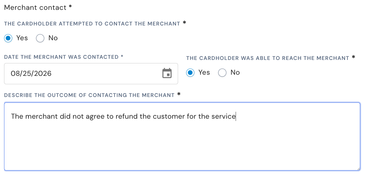 Merchant Contact