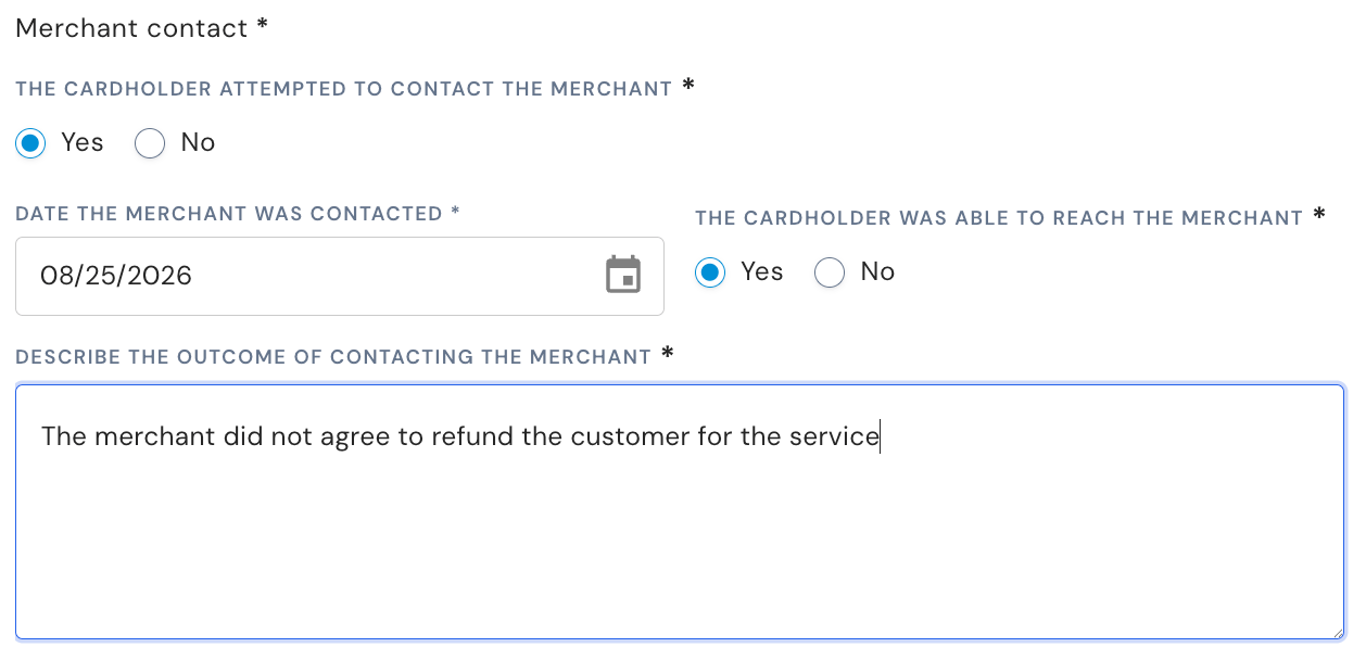 Merchant Contact