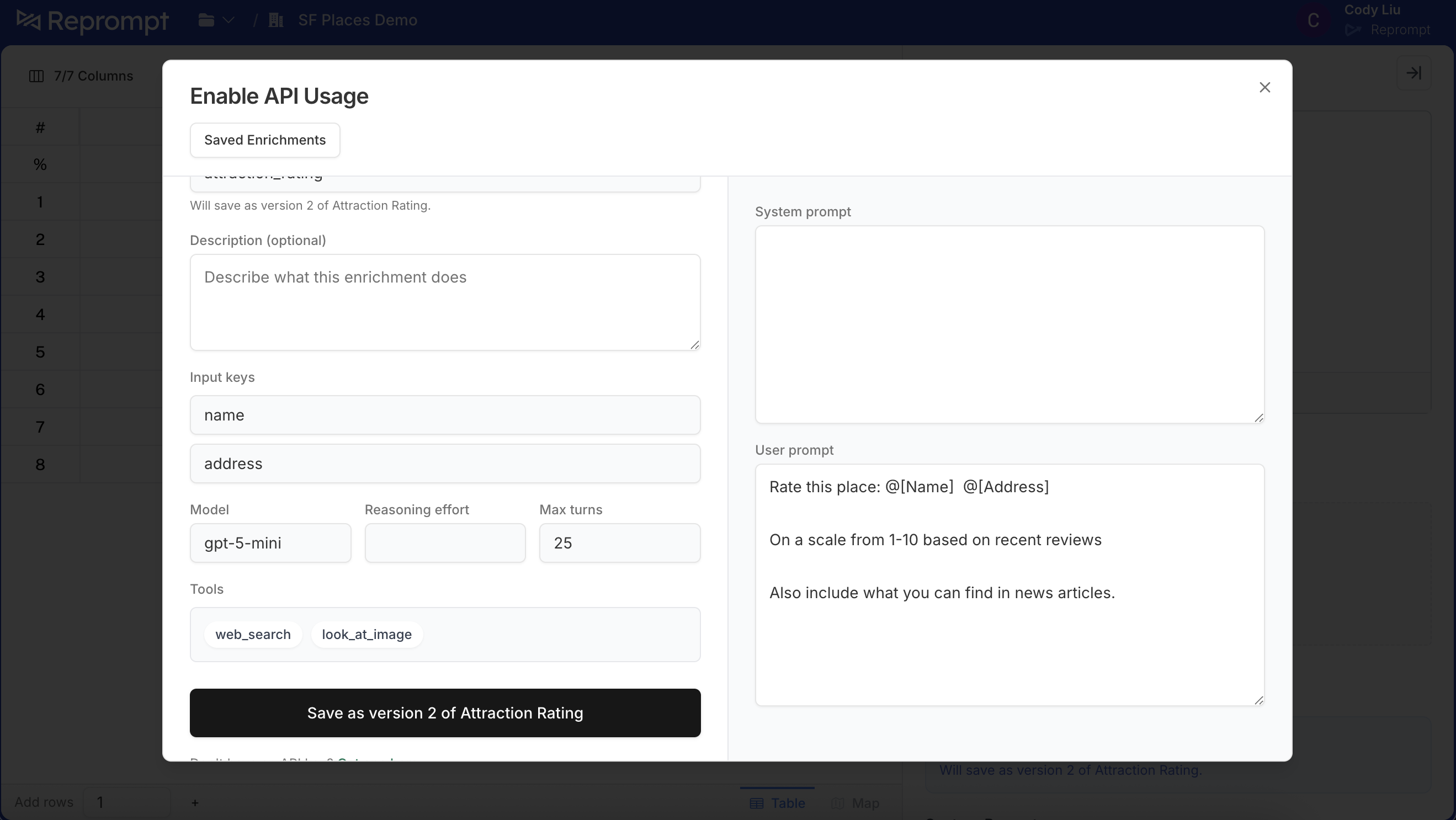 Save new version confirmation
