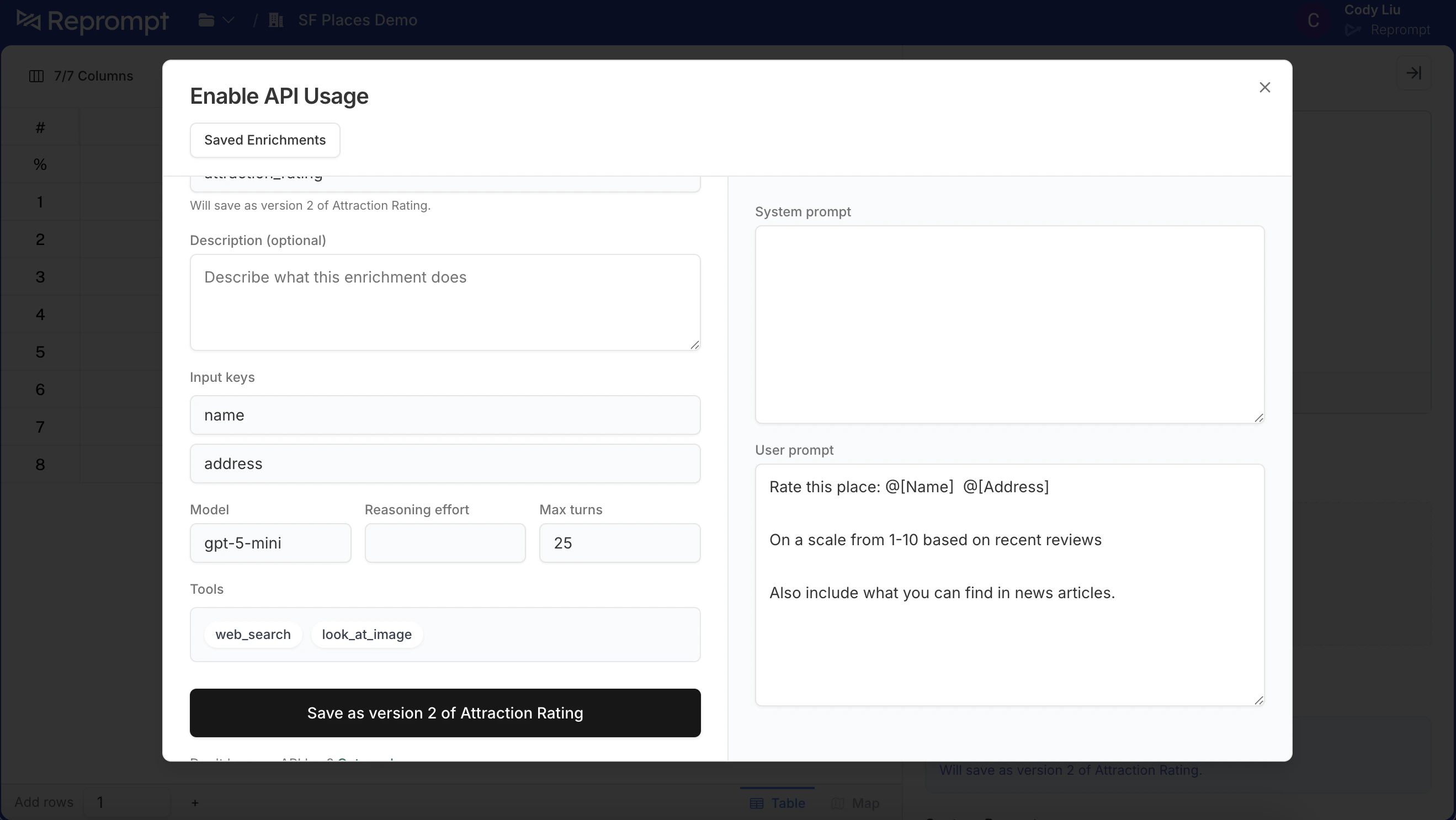 Save new version confirmation