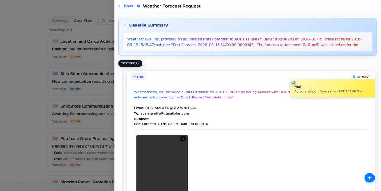 Casefile Detail View — Summary and Email Thread