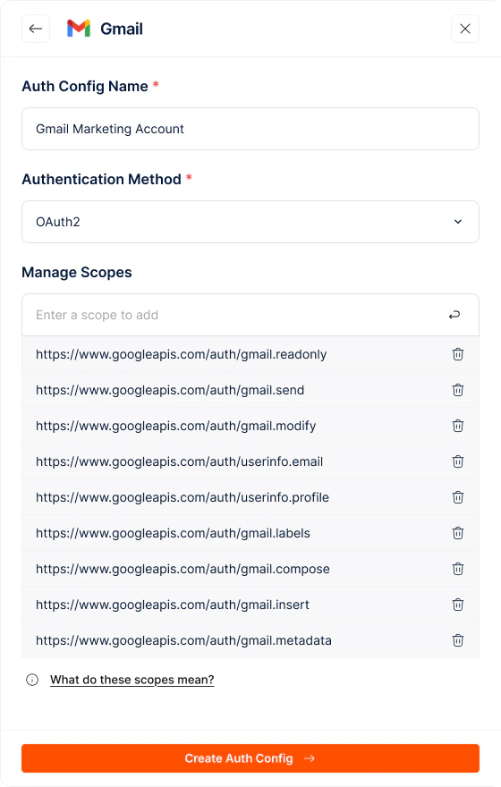 Configure The Auth Config