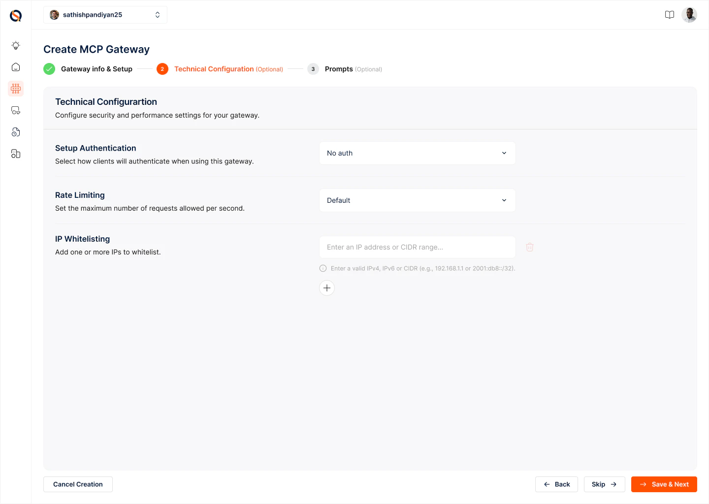 Step 2 Technical Configuration