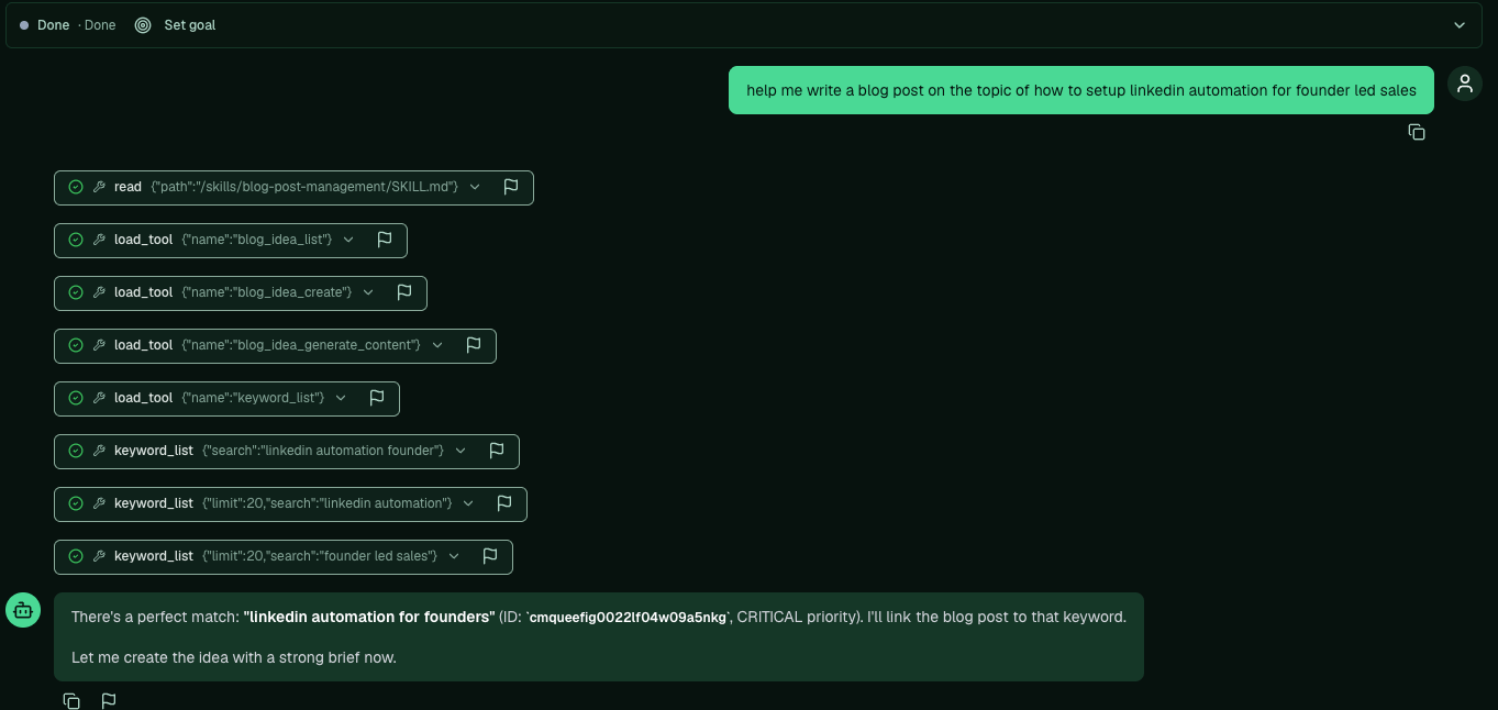 Asking Pi to write a blog post on an ad-hoc topic