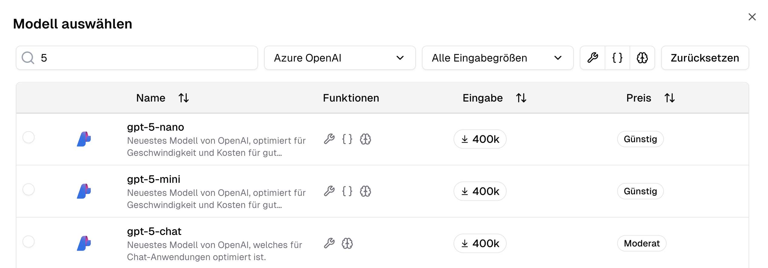 Neue GPT 5 Modelle in der synsugar AI Suite v2.3.0