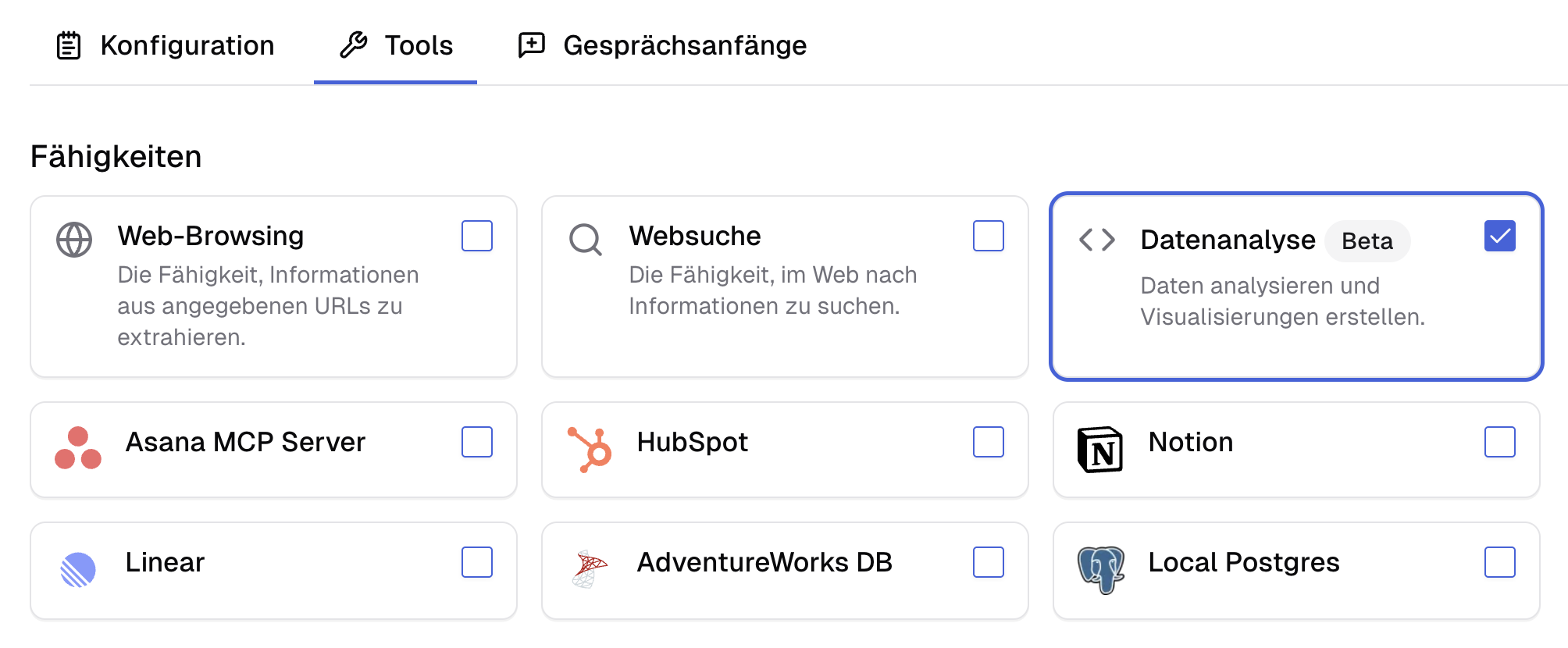 Das Datenanalyse-Tool aktivieren