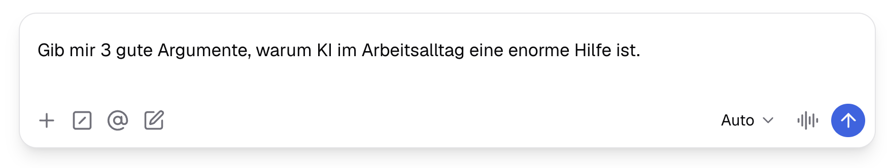 Übersicht des Slash-Comands im Prompt Eingabefeld