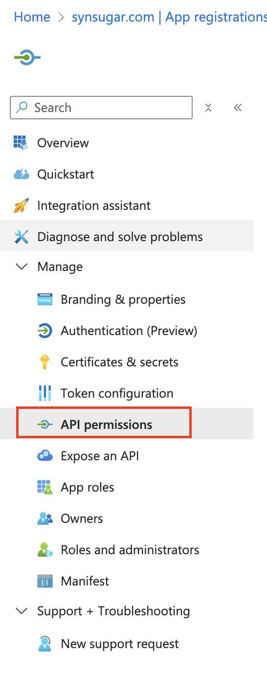 Sharepoint API-Permissions.