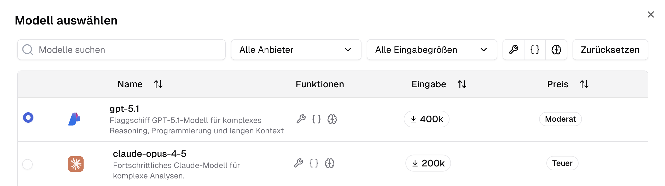 Neue Modelle Claude-Opus-4.5 und GPT-5.1 in der AI Suite v2.10.0
