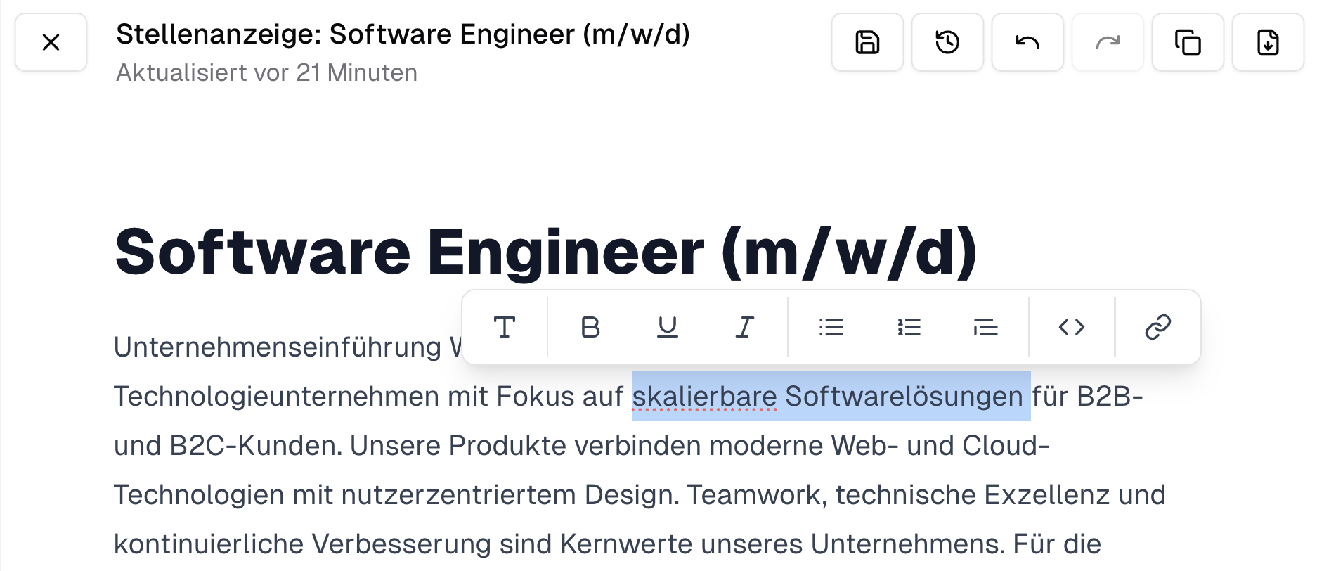 Fließende Textbearbeitung im Canvas AI Suite v2.10.0