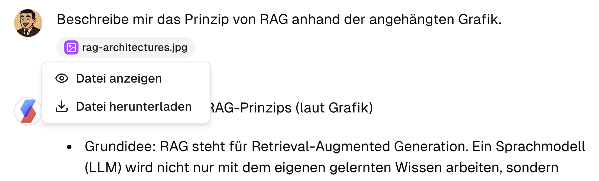 Bilder und PDF Download im Chat in der synsugar AI Suite v2.5.0