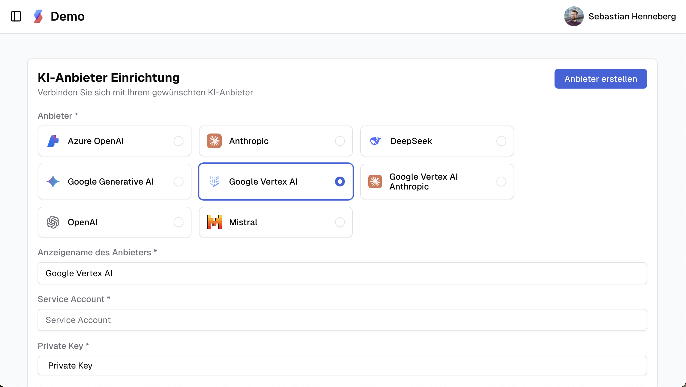 Unterstützung für Vertex AI in der synsugar AI Suite v1.14.0