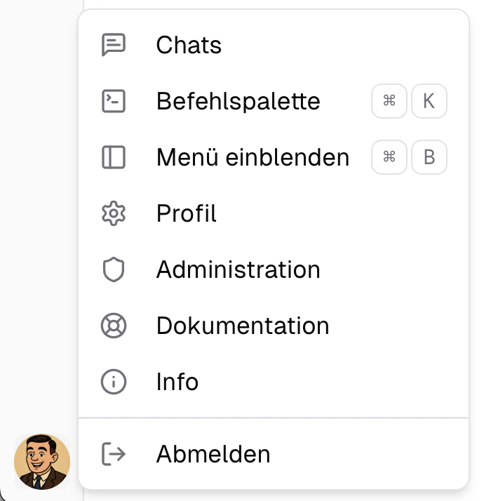 Chat-feature in der linken Seitenleiste