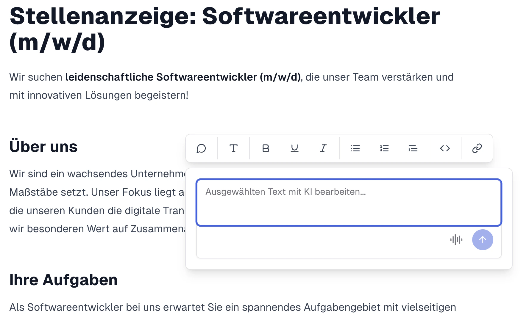 Neue selektive AI-Bearbeitung in der AI Suite v2.19.0