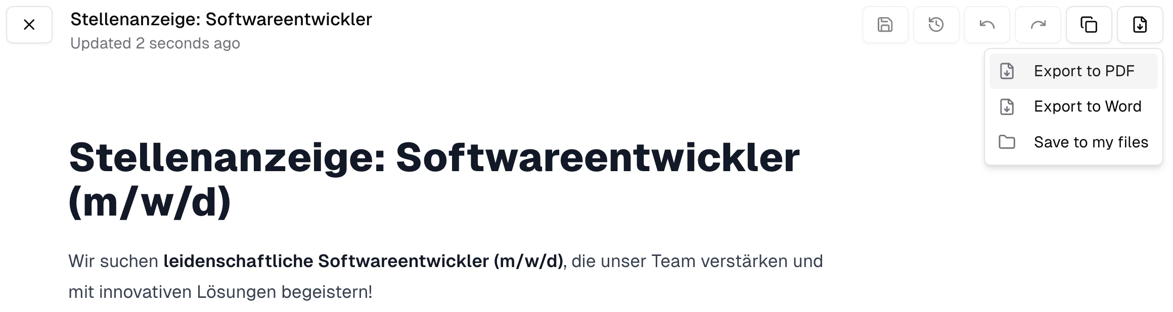 Neuer Canvas pdf Export in der AI Suite v2.18.0