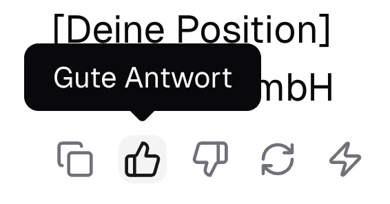 Feedback mittels Daumen Hoch