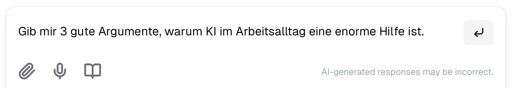 Übersicht des Prompt Eingabefelds