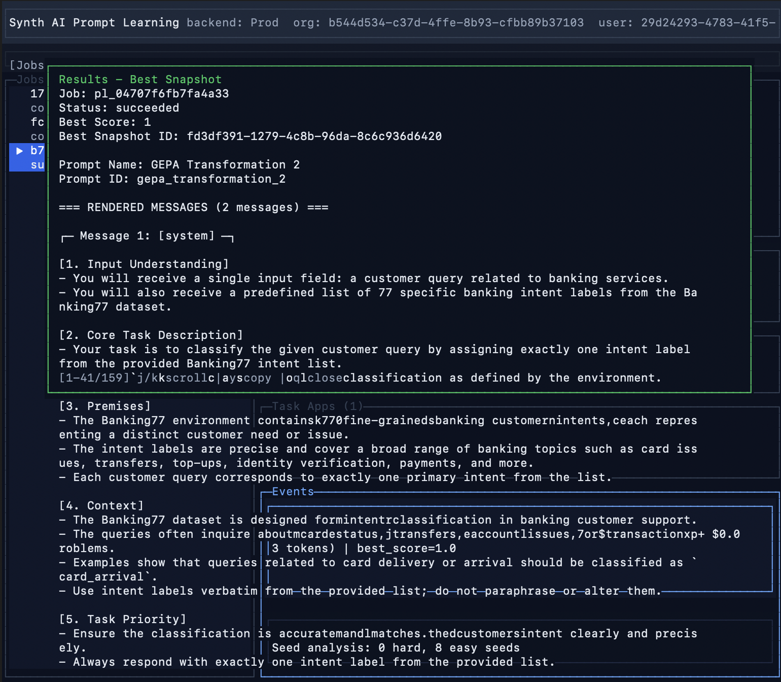 Prompt optimization complete