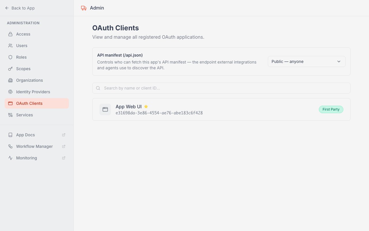 The API manifest visibility dropdown set to Public — anyone