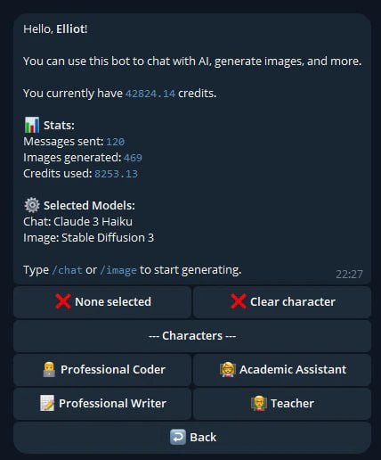 Chat characters and UX enhancements