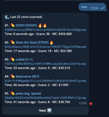 Scanner Last Command
