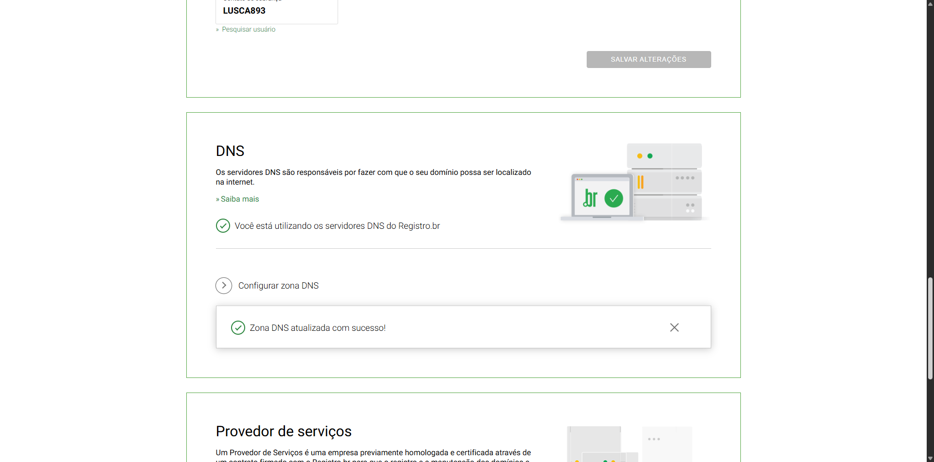 Propagação do DNS no Registro.br