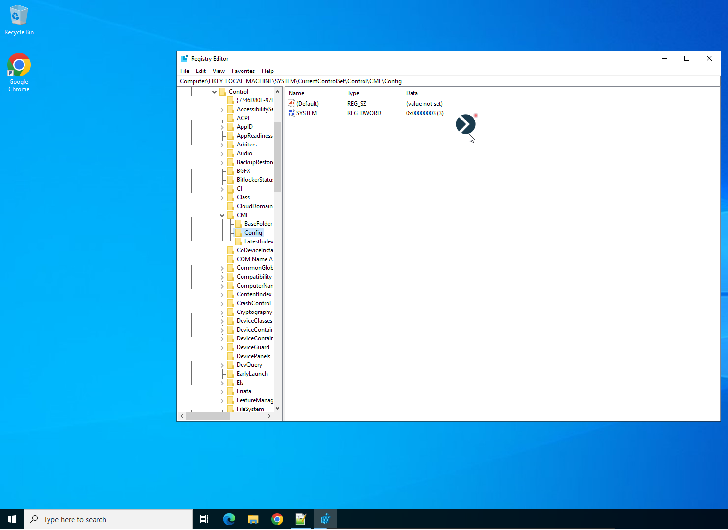 Windows desktop with the Syteca recording-in-progress icon floating above other applications